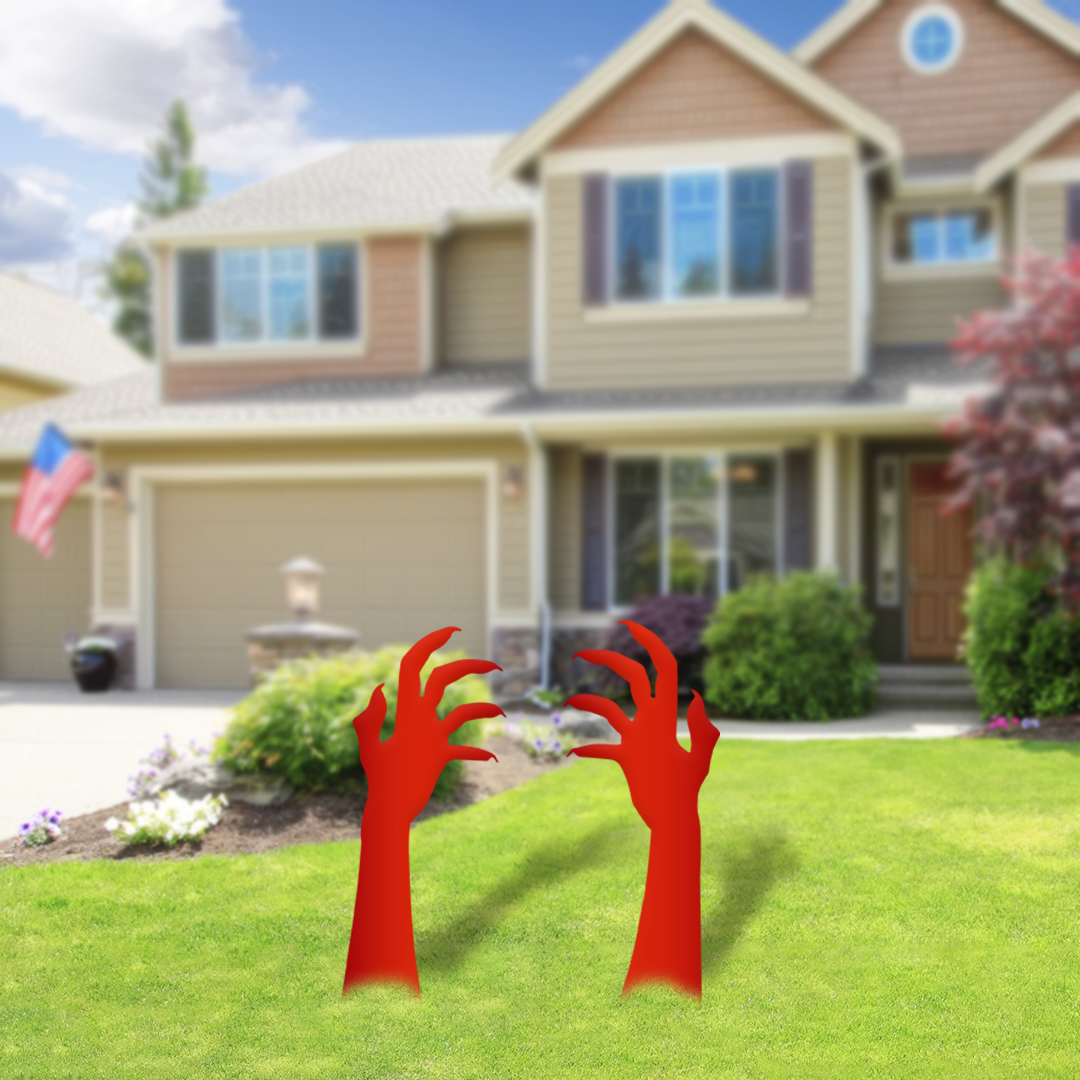 Zombie Hands Yard Sign