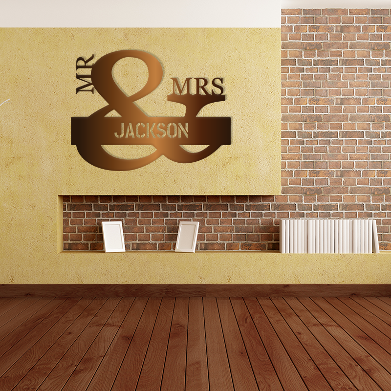 Mr. & Mrs. Metal Monogram