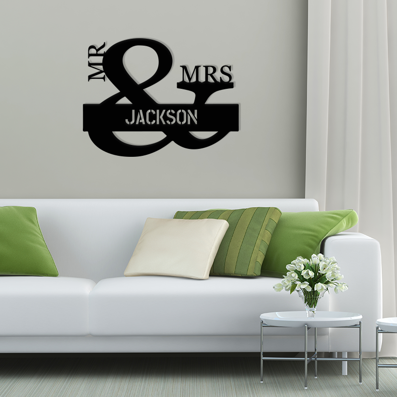 Mr. & Mrs. Metal Monogram