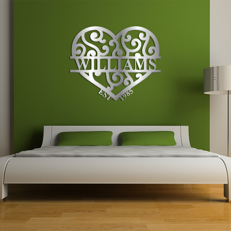 Split Swirl Monogram - Personalized Metal Decor – Modernist Metal