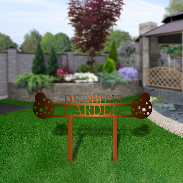 Ladybug Garden Yard Sign