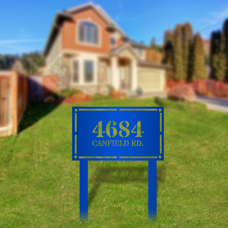 Rectangle Address Yard Sign