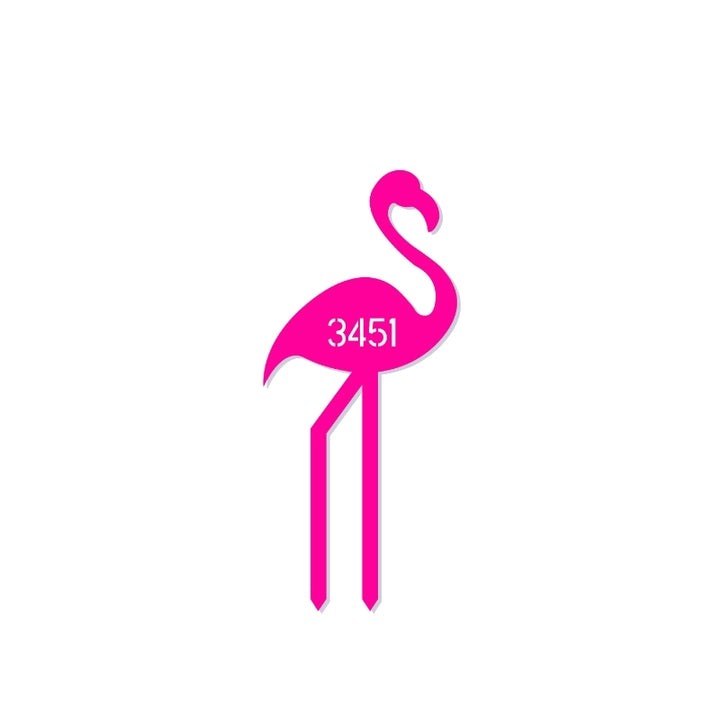 Flamingo Address Yard Sign