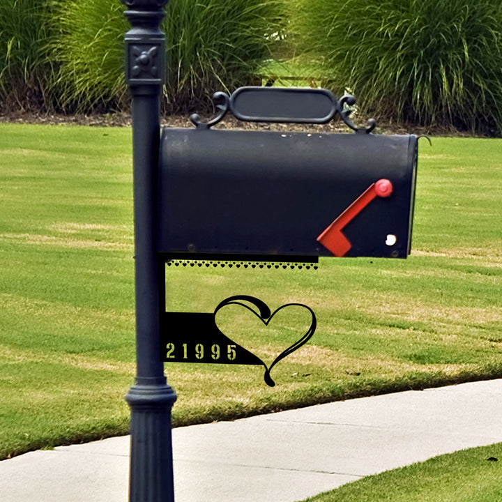 Hearts Address Mailbox Sign