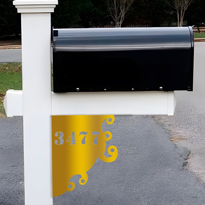 Curls Address Mailbox Sign