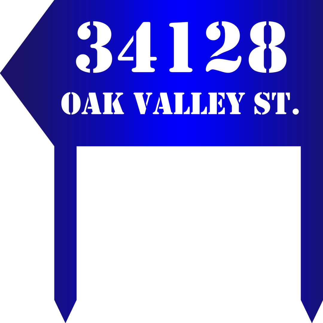 Arrow Yard Address Sign