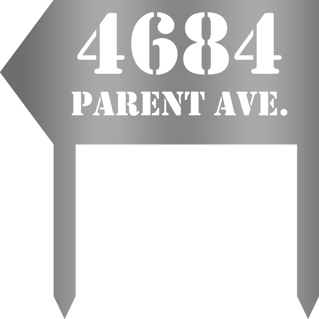 Arrow Yard Address Sign