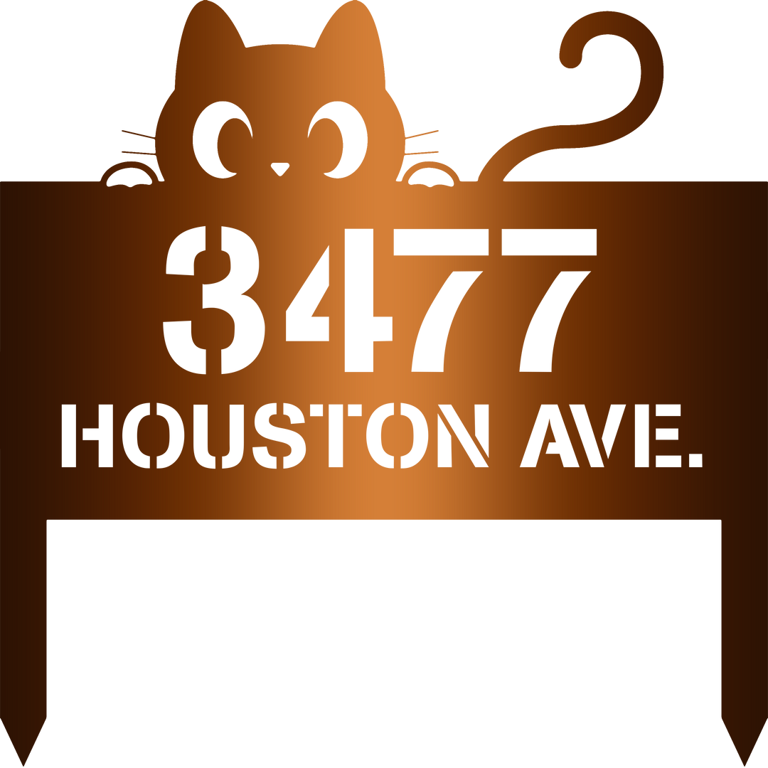 Cat Address Yard Sign (+ FREE Solar Lights)