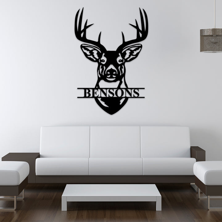 Deer Head Metal Monogram